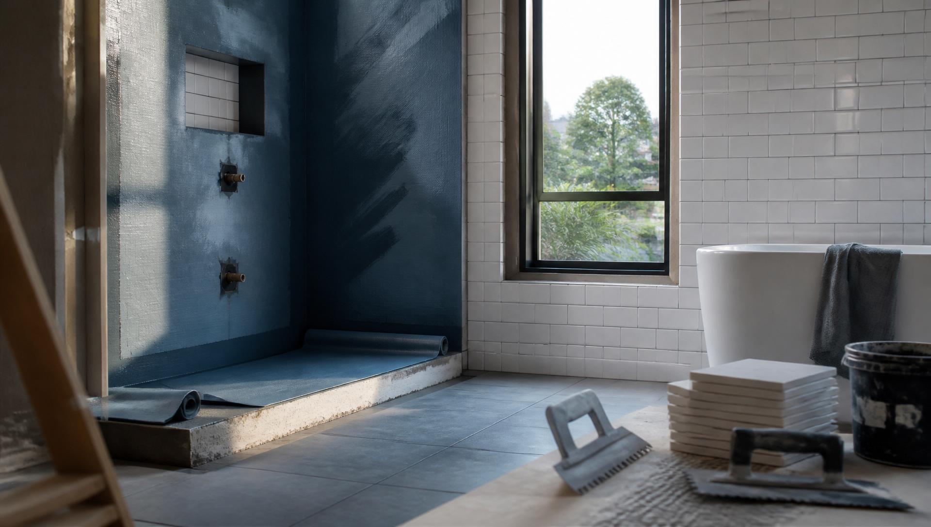 Bathroom waterproofing work in a Melbourne home